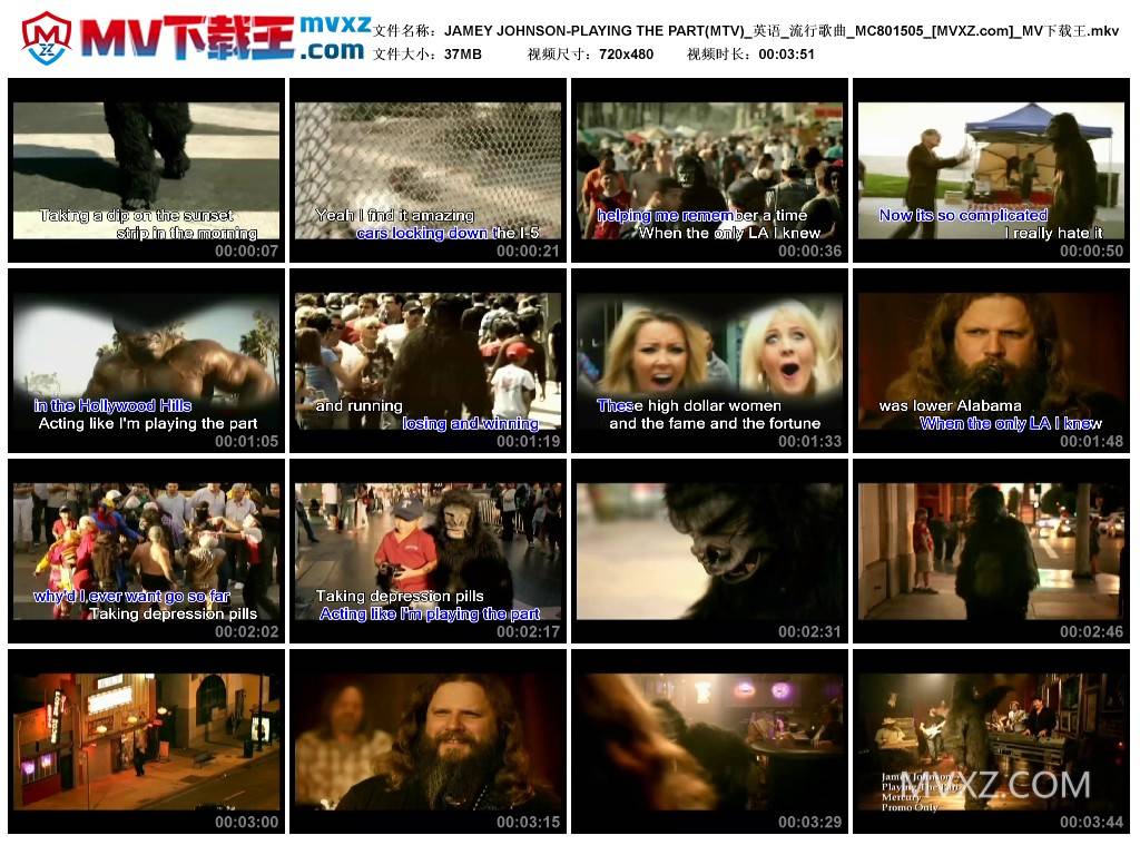 JAMEY JOHNSON-PLAYING THE PART(MTV)_英语_流行歌曲_MC801505